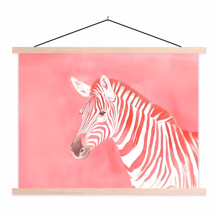 Schoolplaat - Zebra - Pink - Verf — 1