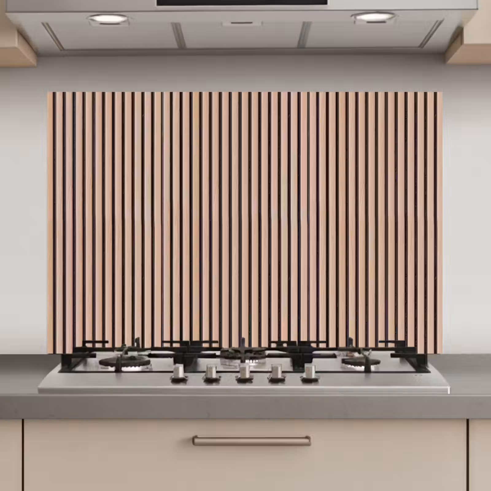 Spatscherm keuken - Retro - Hout - Plank - Naturel — 1