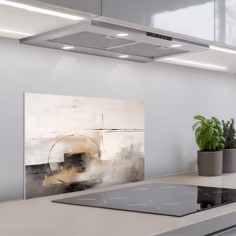 Spatscherm keuken - Kunst - Abstract - Grijs - Industrieel — 5