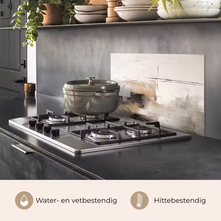 Spatscherm keuken - Kunst - Abstract - Grijs - Industrieel — 7