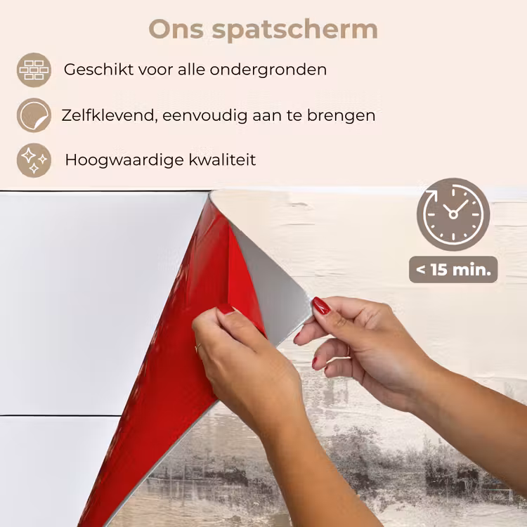 Spatscherm keuken - Moderne kunst - Abstract - Beige — 4