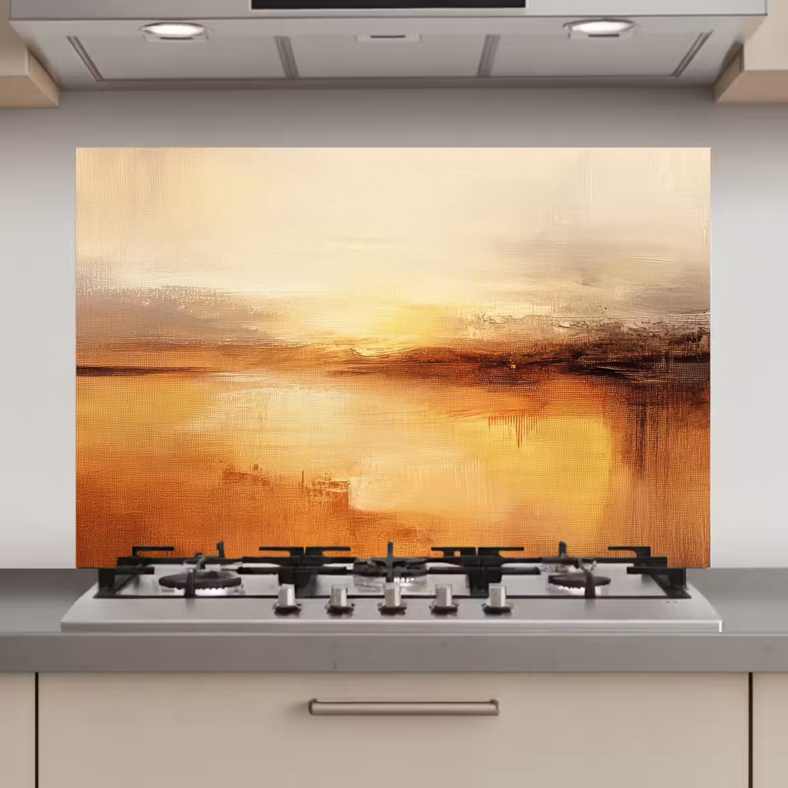 Spatscherm keuken - Abstract - Bruin - Modern - Herfst kleuren — 1