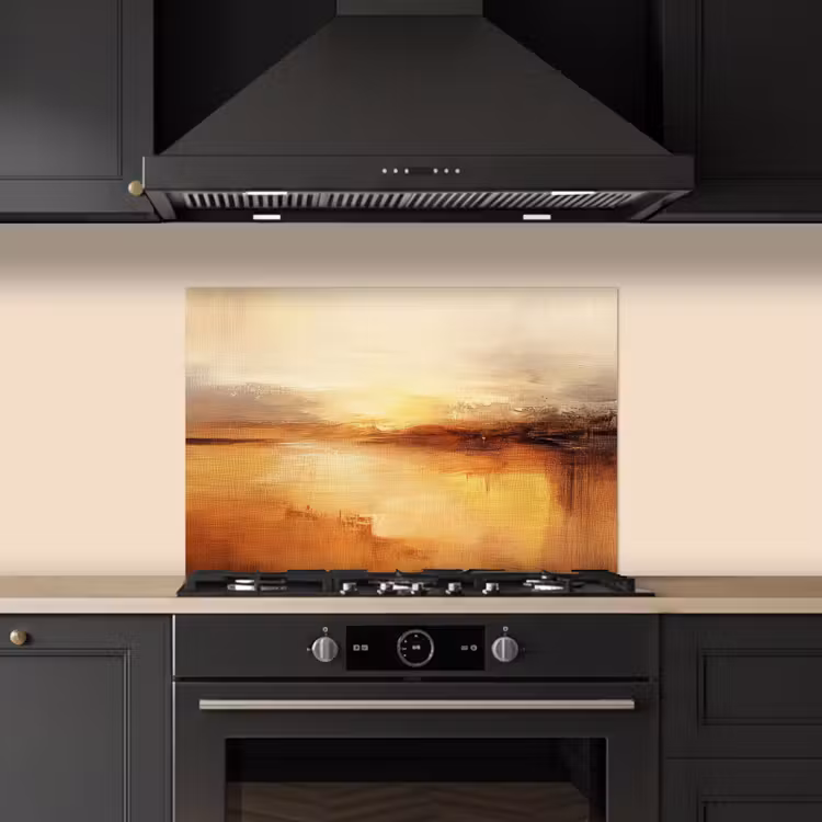 Spatscherm keuken - Abstract - Bruin - Modern - Herfst kleuren — 2