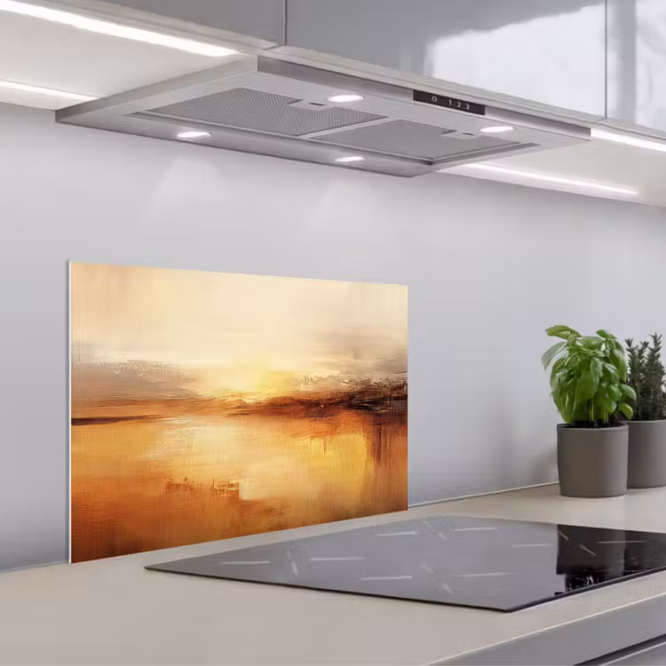 Spatscherm keuken - Abstract - Bruin - Modern - Herfst kleuren — 5