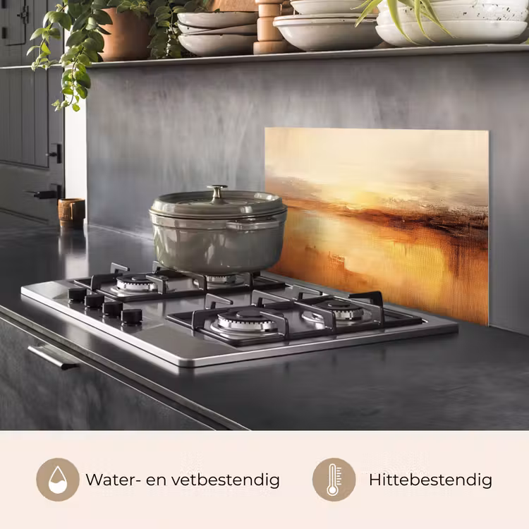 Spatscherm keuken - Abstract - Bruin - Modern - Herfst kleuren — 7