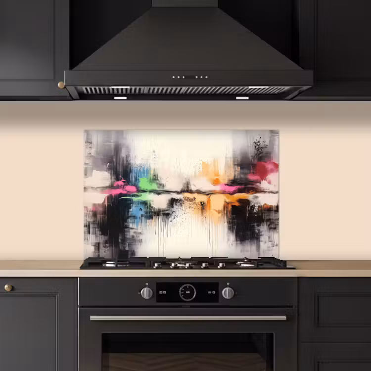 Spatscherm keuken - Abstract - Kleurexplosie - Landschap — 2