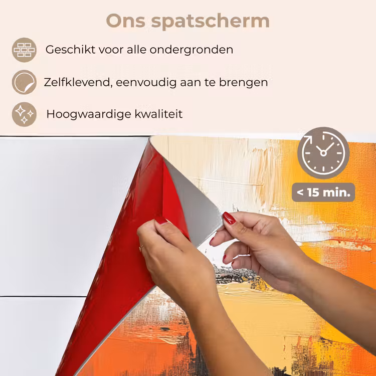 Spatscherm keuken - Abstract - Modern - Verflook - Herfst kleuren - Oranje — 4