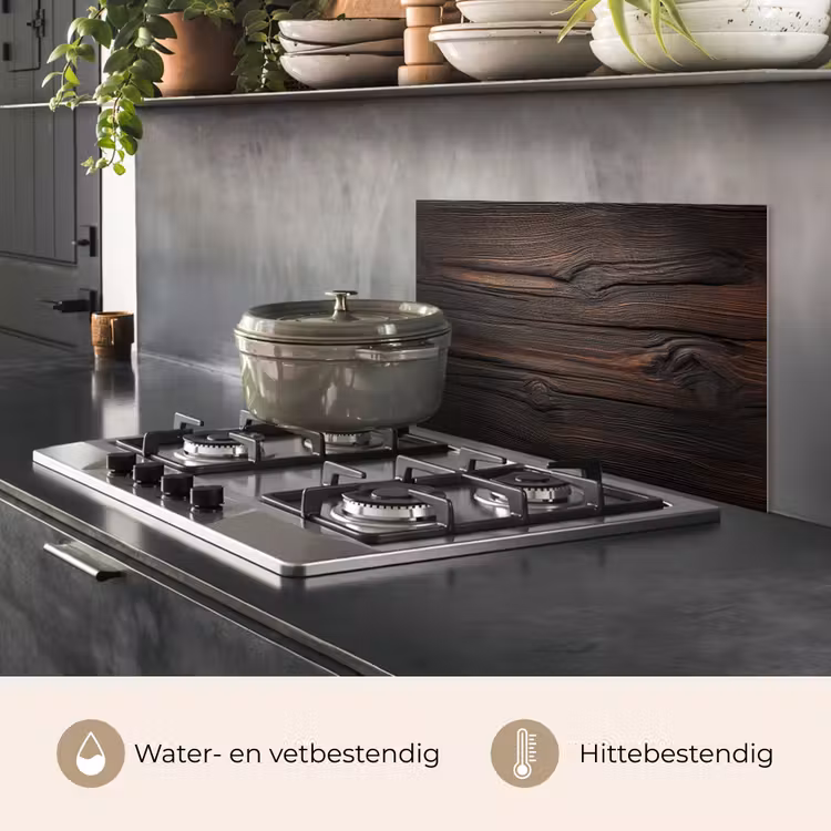 Spatscherm keuken - Hout - Grillige nerven — 7