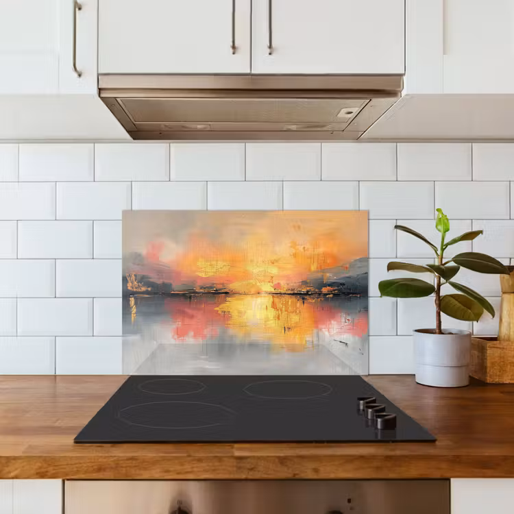 Spatscherm keuken - Modern - Abstract - Goud - Roze — 6