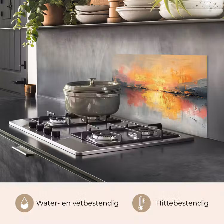 Spatscherm keuken - Modern - Abstract - Goud - Roze — 7