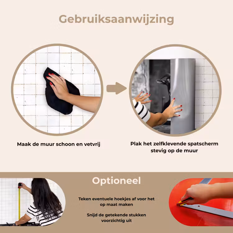 Spatscherm keuken - Geit - Bord - Spaghetti - Zwart Wit — 8