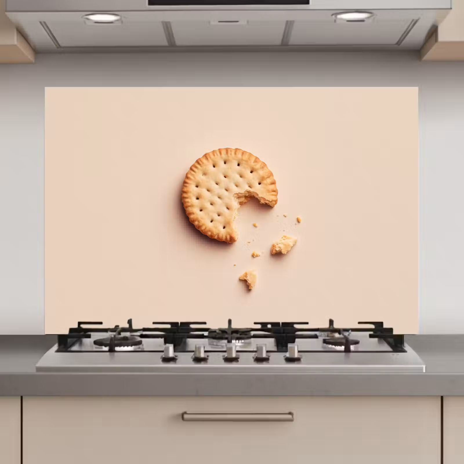 Spatscherm keuken - Koekje - Kruimels - beige — 1