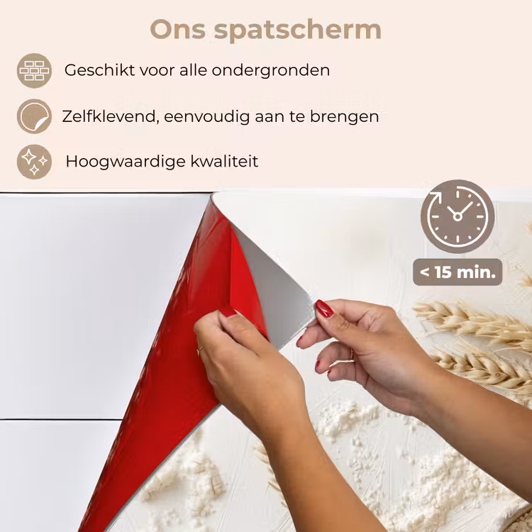 Spatscherm keuken - Bloem - Hout - Tarwe — 4