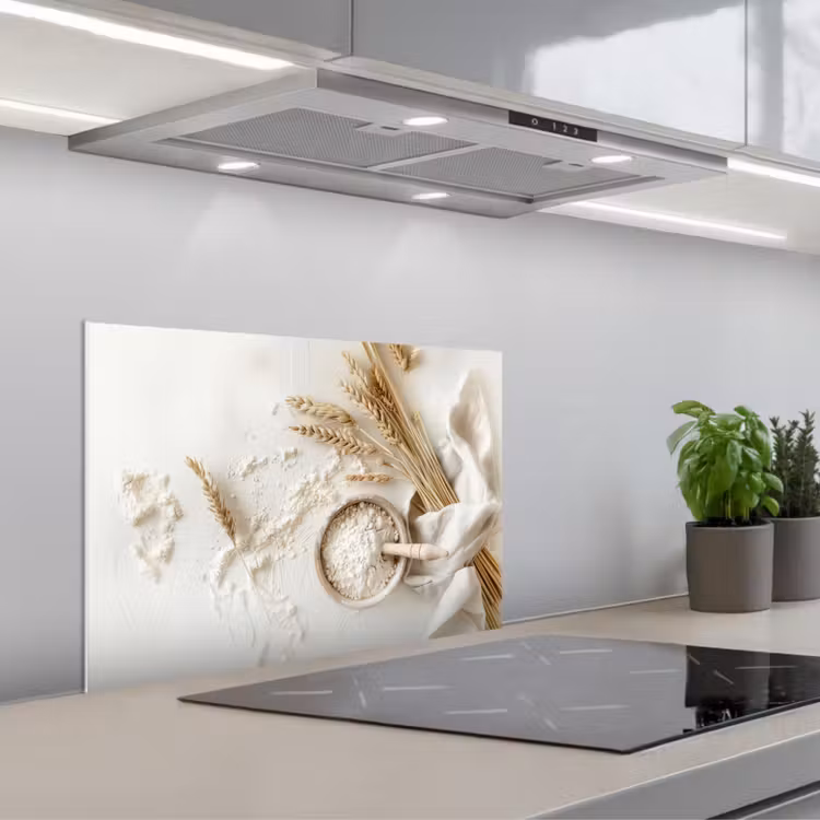 Spatscherm keuken - Bloem - Hout - Tarwe — 5