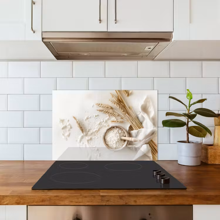 Spatscherm keuken - Bloem - Hout - Tarwe — 6