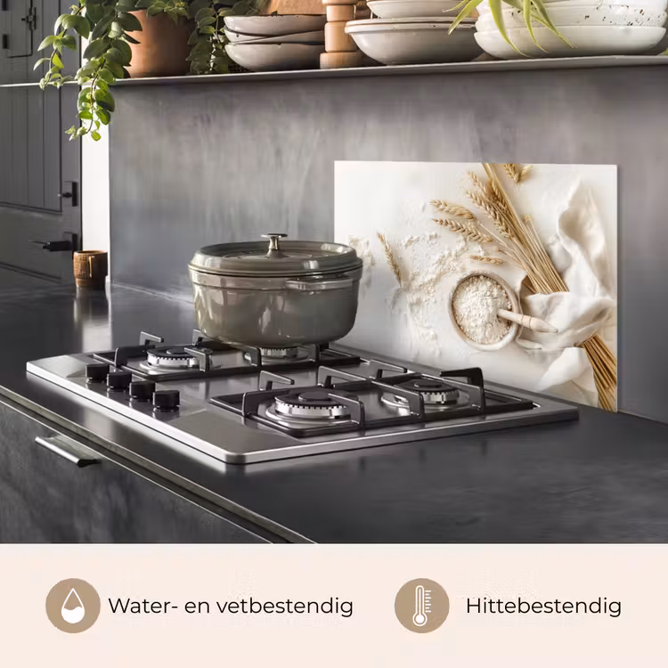Spatscherm keuken - Bloem - Hout - Tarwe — 7
