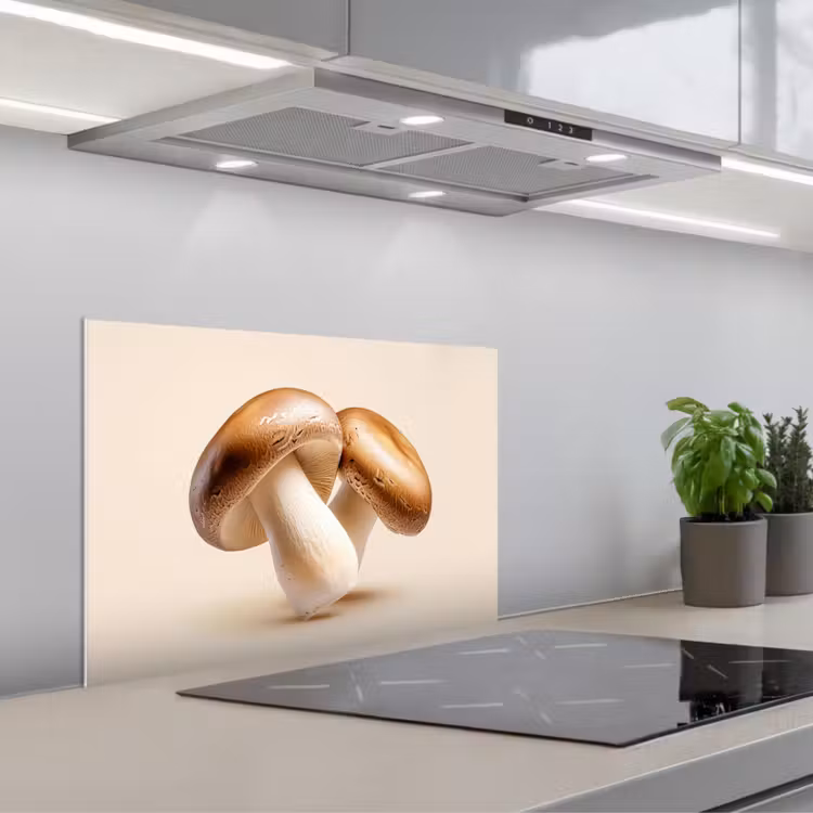 Spatscherm keuken - Champignons - Zacht - Beige — 5