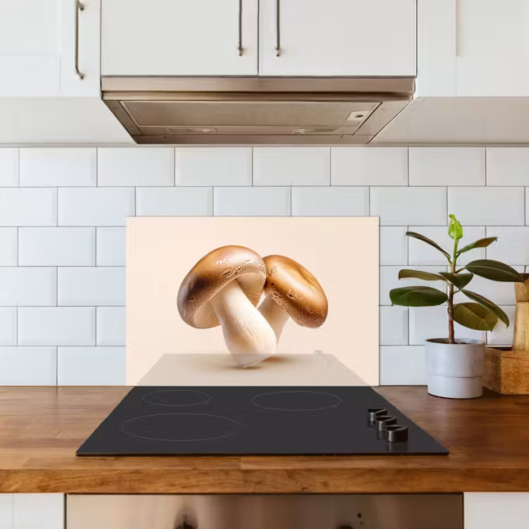 Spatscherm keuken - Champignons - Zacht - Beige — 6