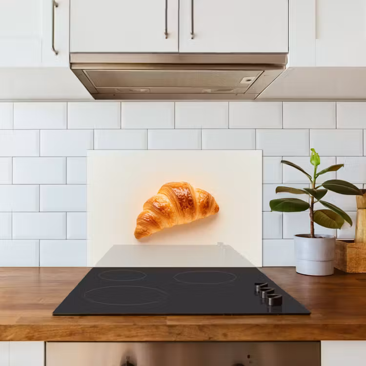 Spatscherm keuken - Croissant - Brood - Beige — 6