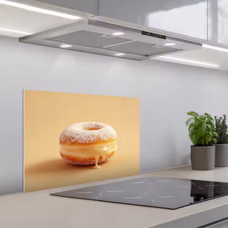 Spatscherm keuken - Donut - Romig - Poedersuiker - Beige — 5