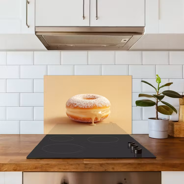 Spatscherm keuken - Donut - Romig - Poedersuiker - Beige — 6