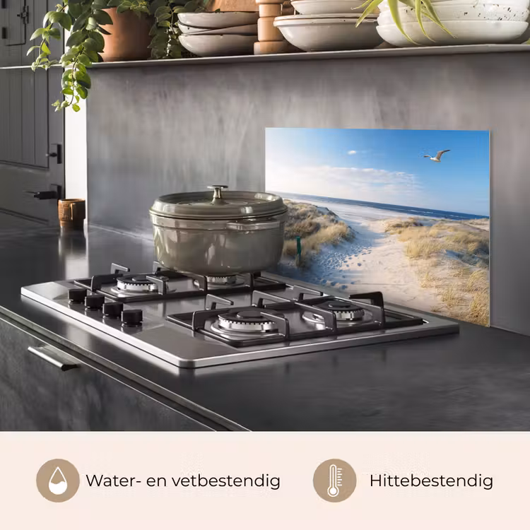 Spatscherm keuken - Duin - Meeuw - Strand - Zee - Zon — 7