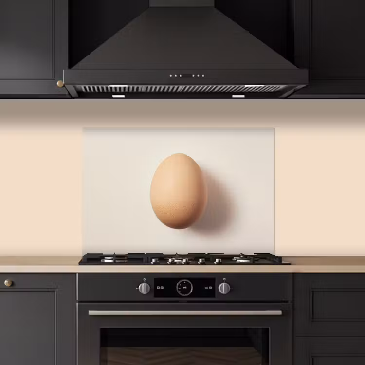 Spatscherm keuken - Ei - Beige - Ovaal - Egaal — 2