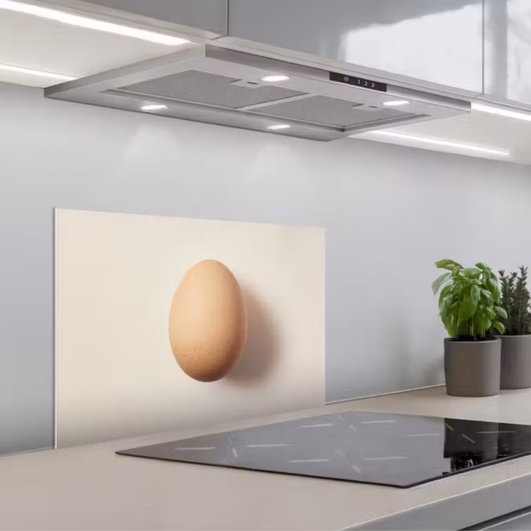 Spatscherm keuken - Ei - Beige - Ovaal - Egaal — 5
