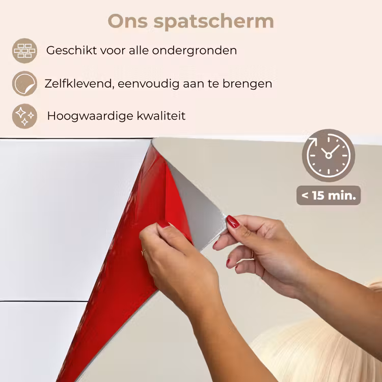 Spatscherm keuken - Knoflook - Natuurlijk - Beige — 4