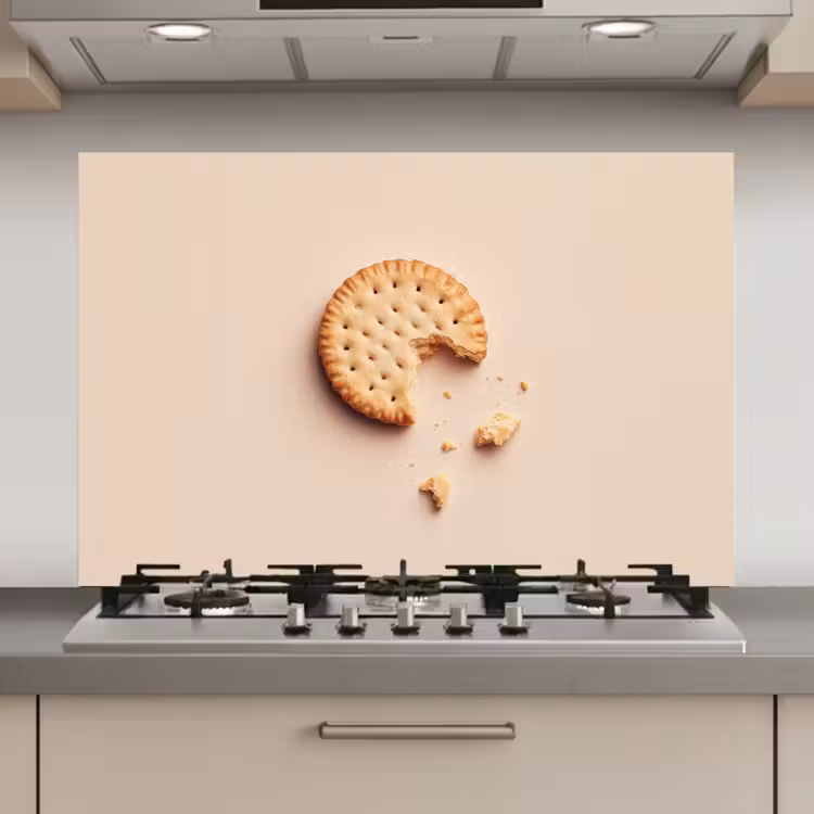 Spatscherm keuken - Koekje - Kruimels - beige — 1