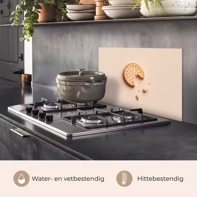 Spatscherm keuken - Koekje - Kruimels - beige — 7