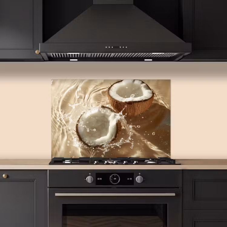 Spatscherm keuken - Kokosnoot - Water - Beige - Spetters — 2