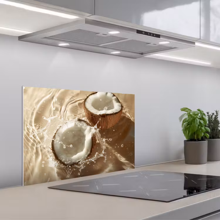 Spatscherm keuken - Kokosnoot - Water - Beige - Spetters — 5