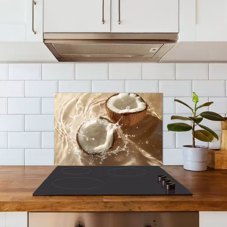 Spatscherm keuken - Kokosnoot - Water - Beige - Spetters — 6