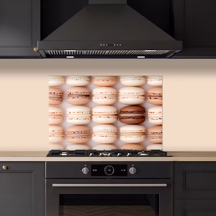 Spatscherm keuken - Macarons - Beige - Bruin — 2