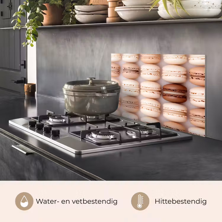 Spatscherm keuken - Macarons - Beige - Bruin — 7