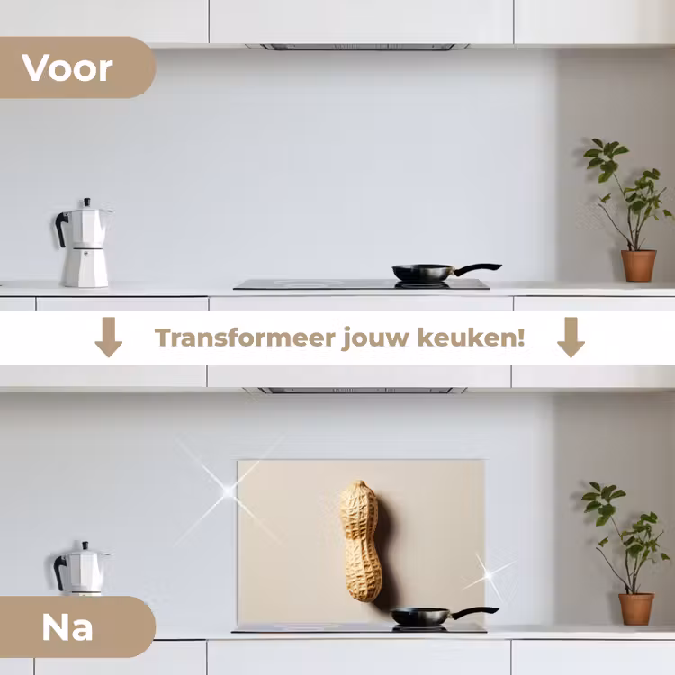 Spatscherm keuken - Pinda - Ruw - Beige — 3