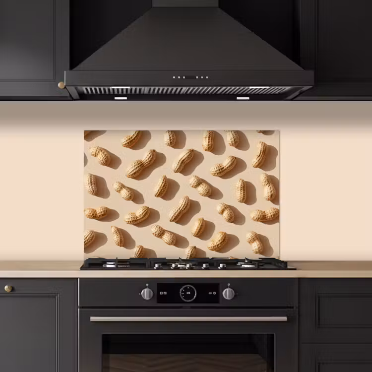 Spatscherm keuken - Pinda's - Patroon - Beige — 2