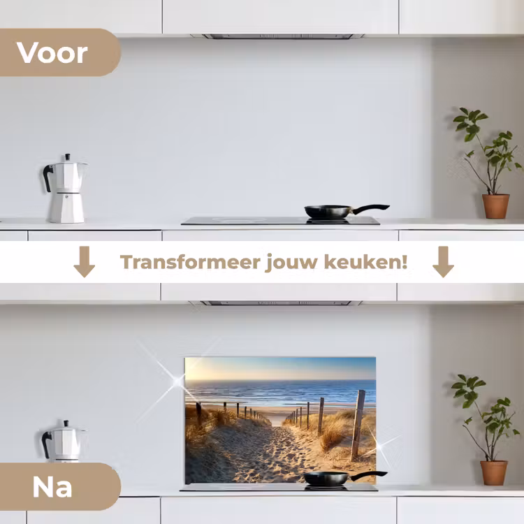 Spatscherm keuken - Strand - Zee - Nederland - Duinen - Zon — 3