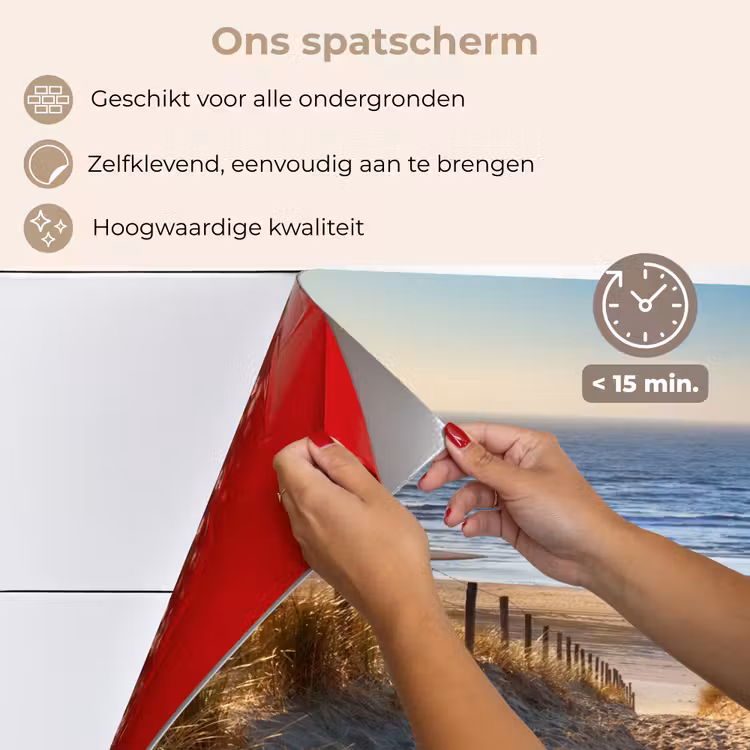 Spatscherm keuken - Strand - Zee - Nederland - Duinen - Zon — 4