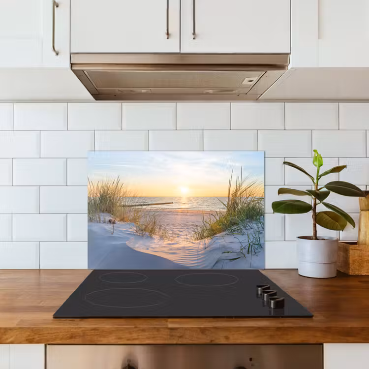 Spatscherm keuken - Strand - Zon - Duin - Gras - Zand - Horizon — 6