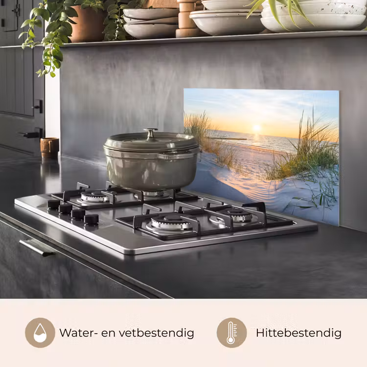 Spatscherm keuken - Strand - Zon - Duin - Gras - Zand - Horizon — 7