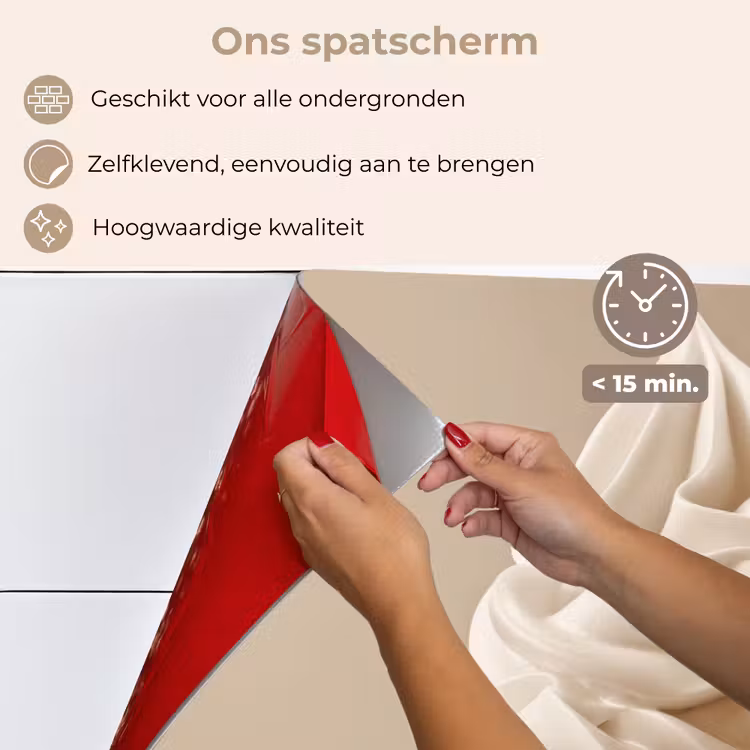 Spatscherm keuken - IJs - Softijs - Romig - Hoorntje - Beige — 4