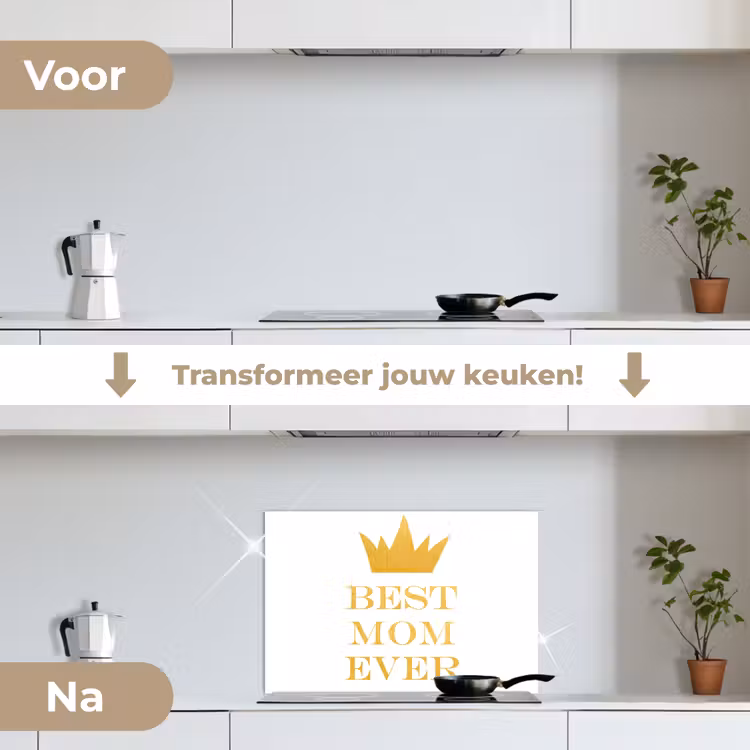 Spatscherm keuken - Quotes - Best mom ever - Spreuken - Mama — 3