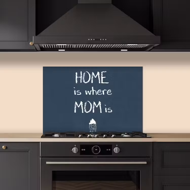 Spatscherm keuken - Quotes - Home is where mom is - Spreuken - Moeder — 2
