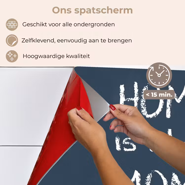 Spatscherm keuken - Quotes - Home is where mom is - Spreuken - Moeder — 4