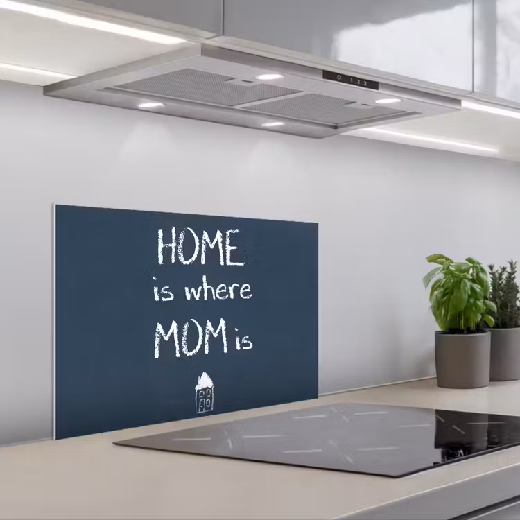 Spatscherm keuken - Quotes - Home is where mom is - Spreuken - Moeder — 5