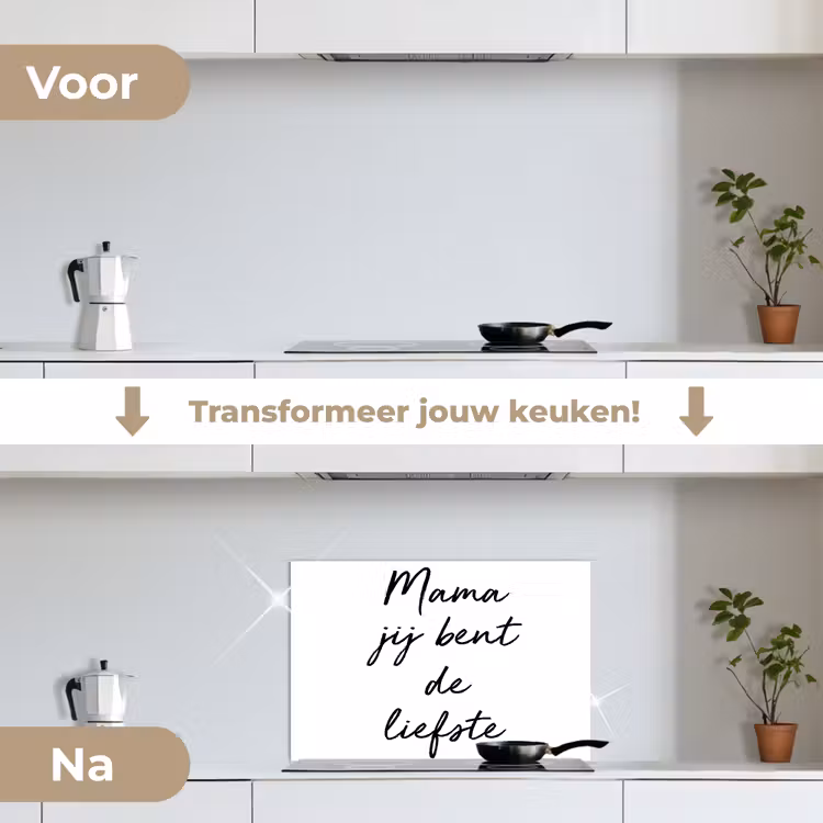 Spatscherm keuken - Quotes - Mama jij bent de liefste - Moeder - Spreuken — 3
