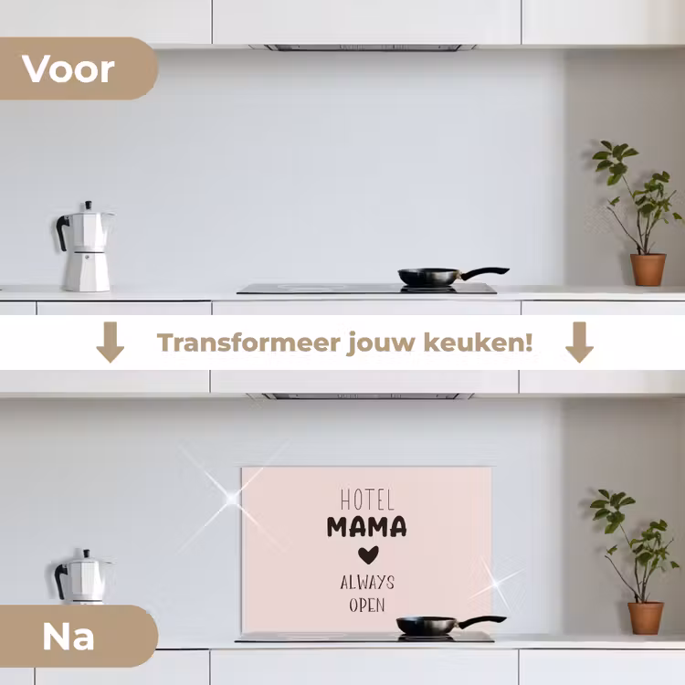 Spatscherm keuken - Quotes - Spreuken - Hotel mama always open - Mama — 3