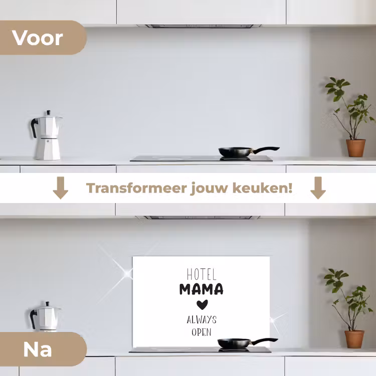 Spatscherm keuken - Spreuken - Hotel mama always open - Quotes - Mama — 3